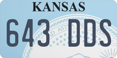 KS license plate 643DDS