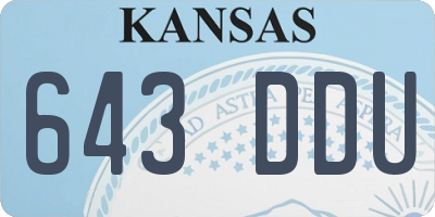 KS license plate 643DDU