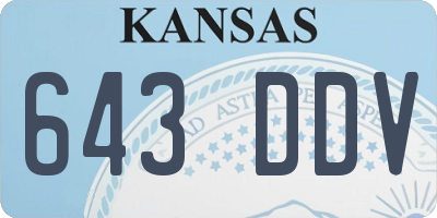 KS license plate 643DDV