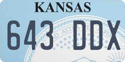 KS license plate 643DDX
