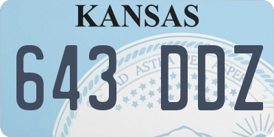 KS license plate 643DDZ