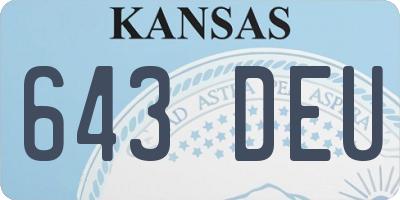 KS license plate 643DEU