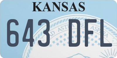 KS license plate 643DFL