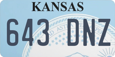 KS license plate 643DNZ