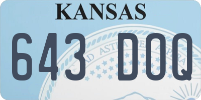 KS license plate 643DOQ