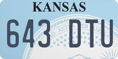 KS license plate 643DTU