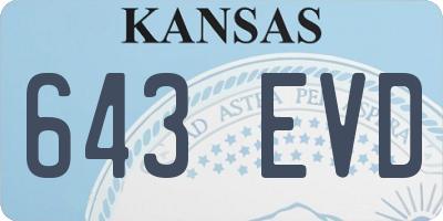 KS license plate 643EVD