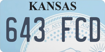 KS license plate 643FCD