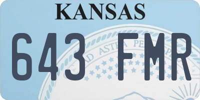 KS license plate 643FMR