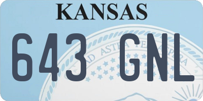 KS license plate 643GNL