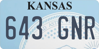 KS license plate 643GNR