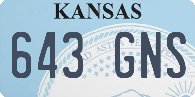 KS license plate 643GNS