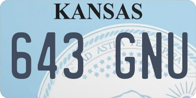 KS license plate 643GNU