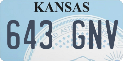 KS license plate 643GNV