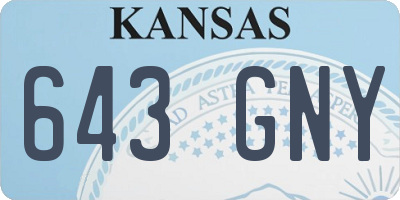 KS license plate 643GNY