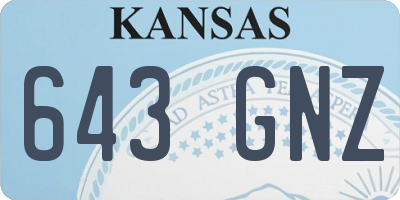 KS license plate 643GNZ