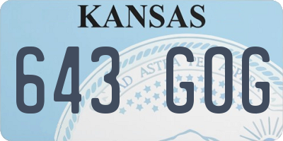 KS license plate 643GOG