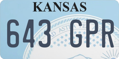 KS license plate 643GPR