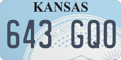 KS license plate 643GQO