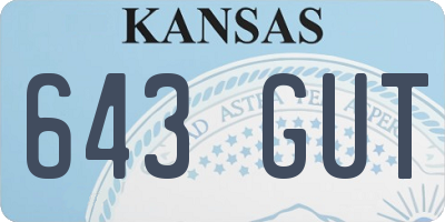 KS license plate 643GUT