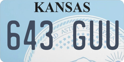 KS license plate 643GUU