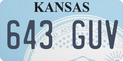KS license plate 643GUV