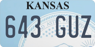 KS license plate 643GUZ