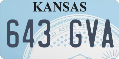 KS license plate 643GVA