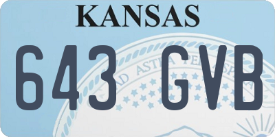 KS license plate 643GVB