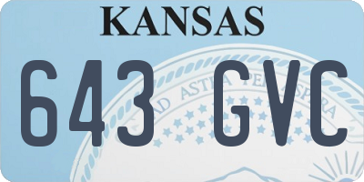 KS license plate 643GVC