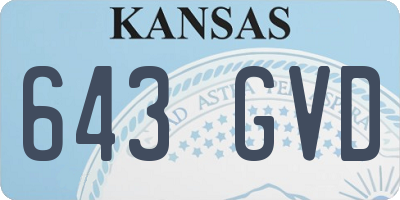 KS license plate 643GVD
