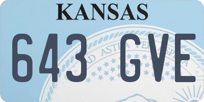 KS license plate 643GVE