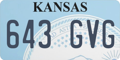 KS license plate 643GVG
