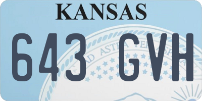 KS license plate 643GVH