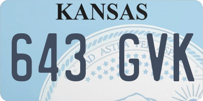 KS license plate 643GVK