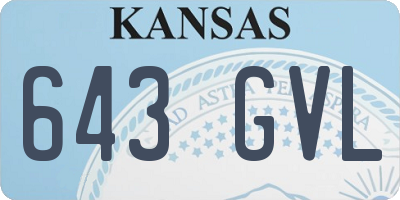 KS license plate 643GVL