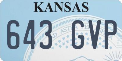 KS license plate 643GVP