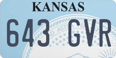 KS license plate 643GVR