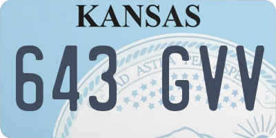KS license plate 643GVV