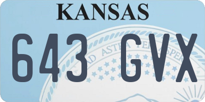 KS license plate 643GVX