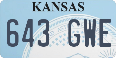 KS license plate 643GWE