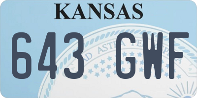 KS license plate 643GWF