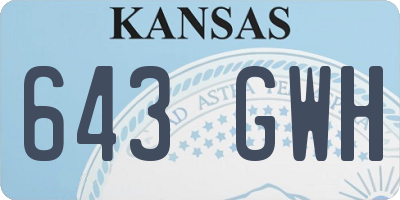 KS license plate 643GWH