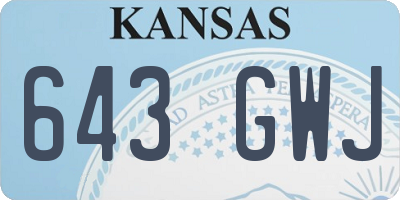 KS license plate 643GWJ