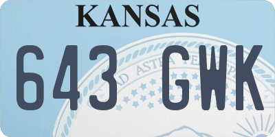 KS license plate 643GWK