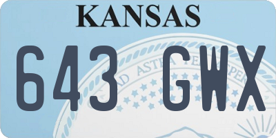 KS license plate 643GWX