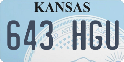 KS license plate 643HGU