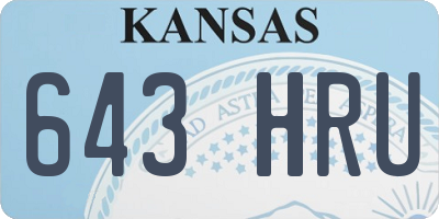 KS license plate 643HRU