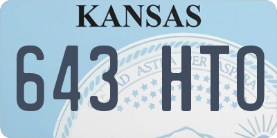KS license plate 643HTO