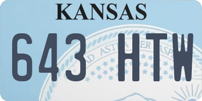 KS license plate 643HTW